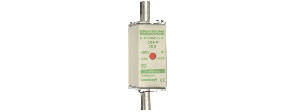 Q232498 - NH fuse-link aM, 500VAC, size 000, 20A double indicator/live tags